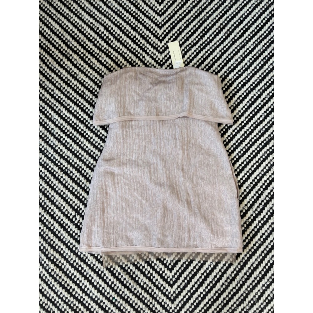 BCBGMAXAZRIA Runway Mauve Rose Textured Popover Mini‎ Dress NWT Size 2